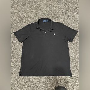 Men's Classic-Fit Soft Cotton Polo Shirt Black Men’s Medium